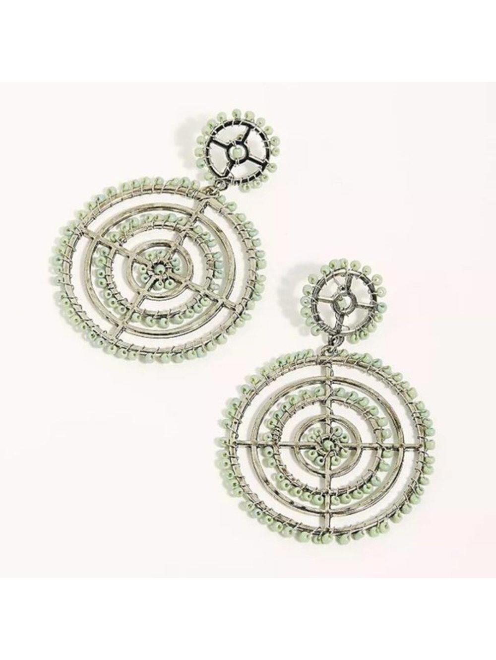 Free People Solar Beaded Hoop Earrings